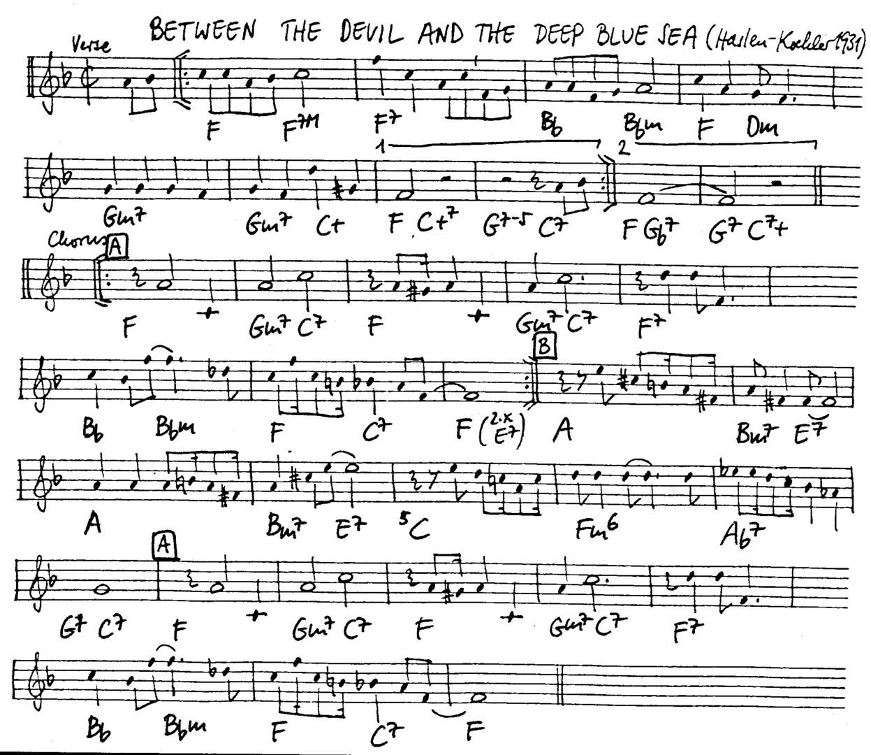 between the devil and the deep blue sea leadsheet – book us for your next 20s or gatsby event